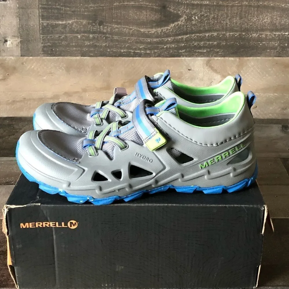 Merrell youth Hydro 2.0 water shoes sandals in original box gray green